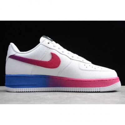 Nike Erkek Air Force 1 '07 Lv8 Beyaz / Pembe / Mavi Kaykay Ayakkabı Türkiye - MHM4KZ30